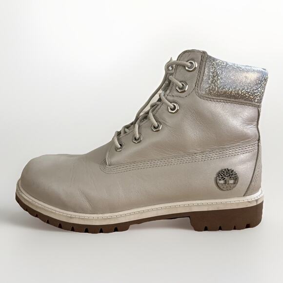 Women’s Timberland Size 7 Metallic Gray 6” Boots 200 Gram Primaloft - Picture 3 of 6